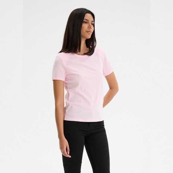 CHRLDR Franny Shoulder Pad Tee Short Sleeve T-Shirt Candy Pink - Picture 3 of 16